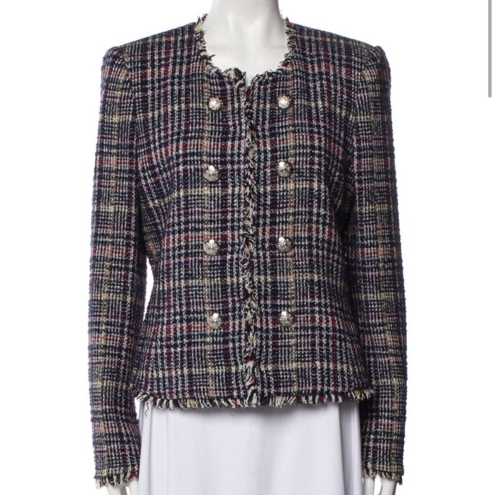 Veronica Beard Metallic Navy Tweed Jerry Jacket NWOT - Picture 7 of 11